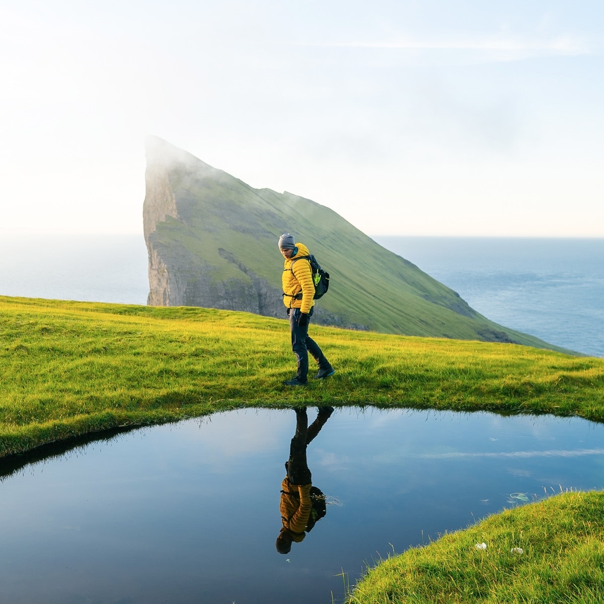 landscape of mountain and body of water